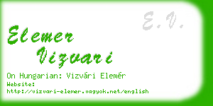 elemer vizvari business card